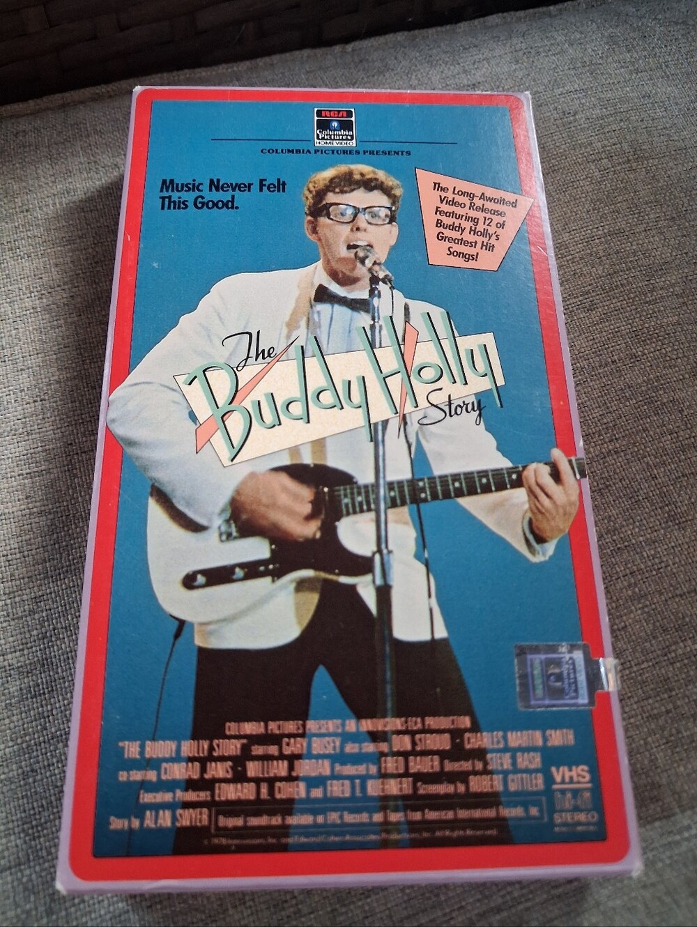 Vintage 80s RCA Columbia Pictures The Buddy Holly Story VHS Tape